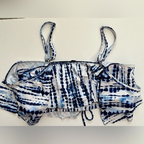 NWT Women’s Plus Size Ruffle Swim Bikini Top Size 16W #267 - Picture 5 of 13